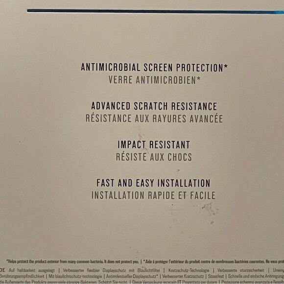 NIB Otterbox Screen Protector iPhone 14 Pro Max Alpha Flex Blue Light Guard - Picture 4 of 7